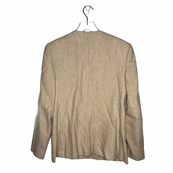 Talbots Austin Hill Blazer Tan Wool Knit 10 VTG - Picture 8 of 9